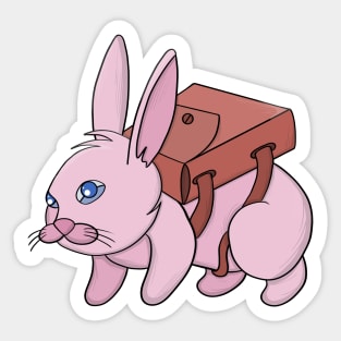 Bunny going to school Sticker